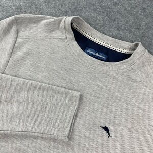 Tommy Bahama Mens Shirt S/CH Gray Rayon Blend Long Sleeve Resort Island